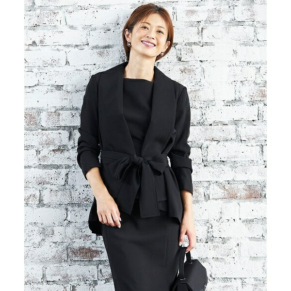 ワンピース ブラックフォーマル ベルト 喪服 3倍 フォーマル ロング セットアップ 結婚式 クリーム C R E A M 企画 スーツ