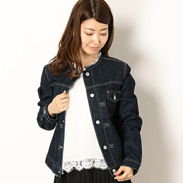 格安 ノーカラーデニムジャケット エドウィン レディース ｅｄｗｉｎ 最新コレックション Ledefiscad Com