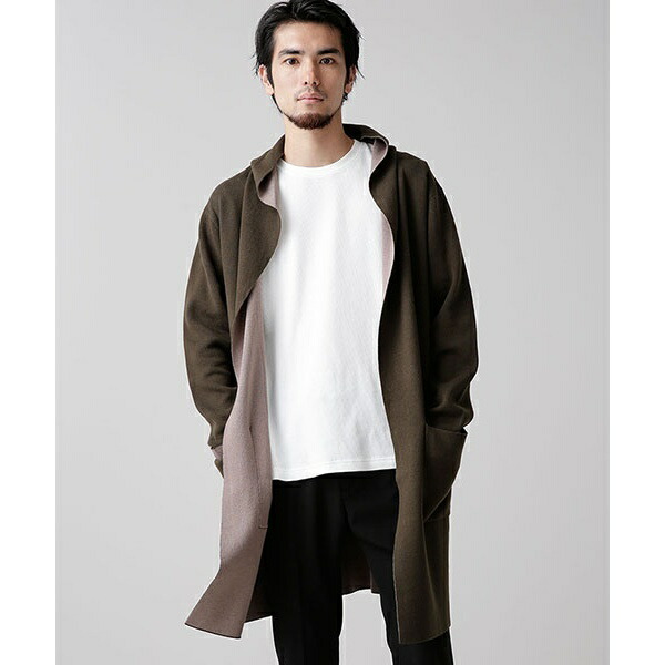 楽天市場 予約商品 18aw ダブルフェイスフードロングカーディガン ナノ ユニバース メンズ Nano Universe 丸井 マルイ 楽天市場店