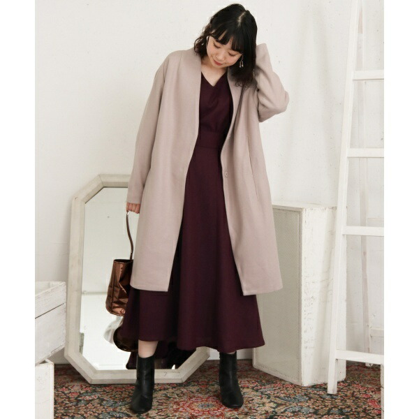 楽天市場 レディスコート Kbf ノーカラーコクーンコート Kbf Kbf 丸井 マルイ 楽天市場店