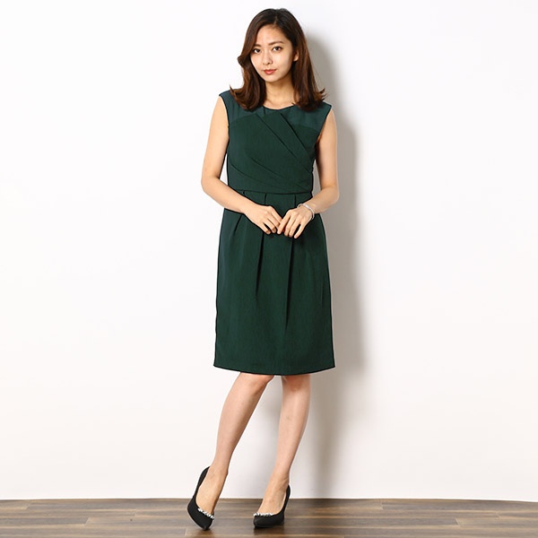 楽天市場 フロントタックタイトワンピース 結婚式 セレモニー 二次会 謝恩会 同窓会 食事会 お呼ばれ 通勤 ピンクス Pin X 丸井 マルイ 楽天市場店