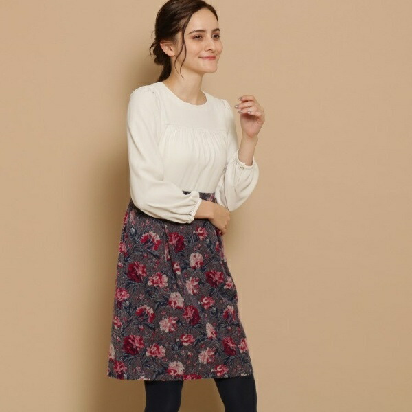 楽天市場 ｌカットソ Ss Lサイズあり リバティ ジャガード切替ワンピース アナトリエ Anatelier 丸井 マルイ 楽天市場店