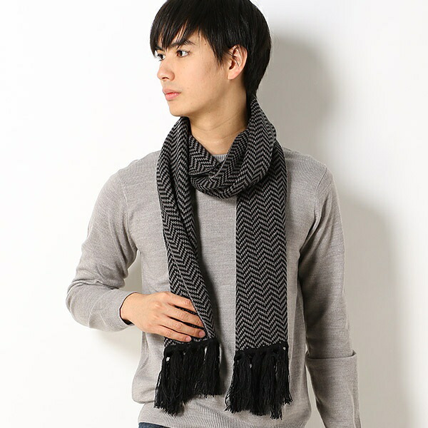 楽天市場 18aw ヘリンボンニットマフラー ナノ ユニバース メンズ Nano Universe 丸井 マルイ 楽天市場店