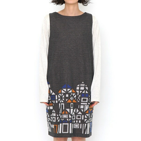 楽天市場 レディース ノルディックジャカードスリーブレスワンピース シーナリーインフロイデンベルク グラニフ Graniph 丸井 マルイ 楽天市場店