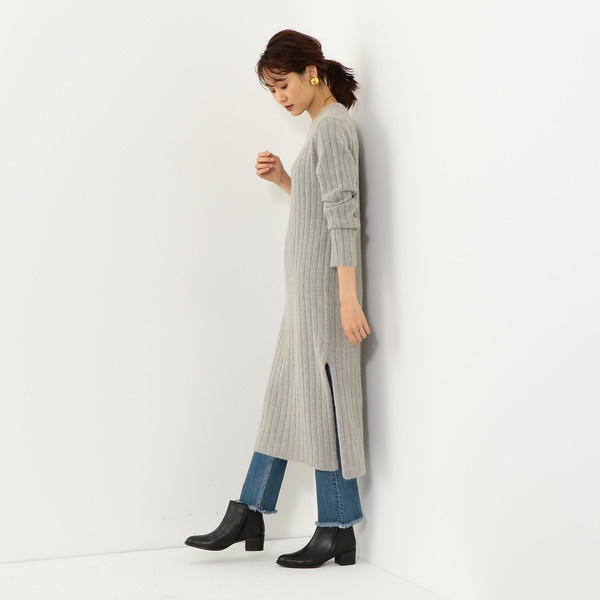 楽天市場 ｓｍｆ ｆｏｘ ｗ ｎｙ リブスリット ワンピース ニットワンピ ジュエルチェンジズ Jewel Changes 丸井 マルイ 楽天市場店