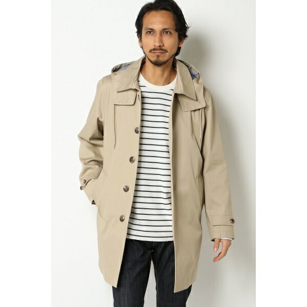 楽天市場 フード付きステンカラーコート イッカ メンズ Ikka 丸井 マルイ 楽天市場店