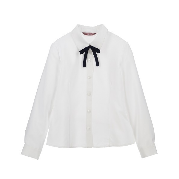 楽天市場 リボン付き フォーマル長袖白ブラウス 丸襟 キャサリンコテージ Catherine Cottage 丸井 マルイ 楽天市場店