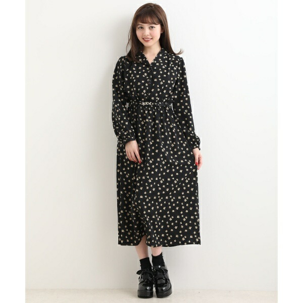 楽天市場 ベルトツキレトロハナガラワンピース ベルト付レトロ花柄ワンピース アメリエル マジェスティックレゴン Amelier Majestic Legon 丸井 マルイ 楽天市場店