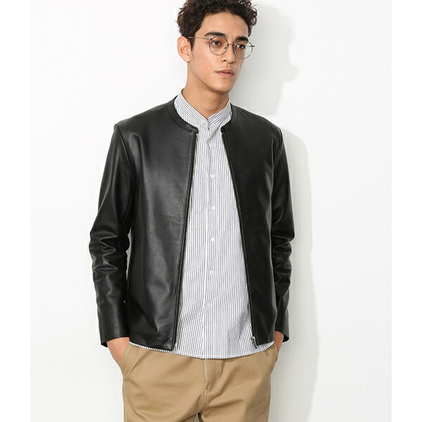 楽天市場 シングルレザーライダースジャケット アダム エ ロペ メンズ Adam Et Rope 丸井 マルイ 楽天市場店