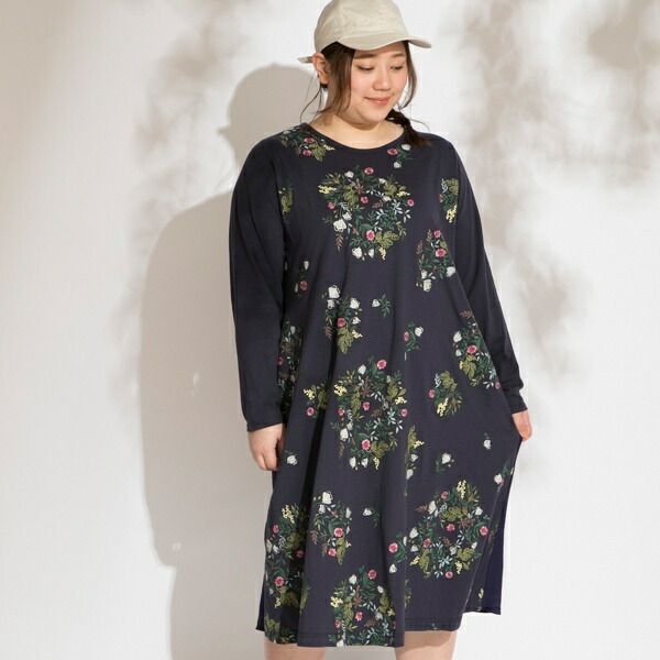 楽天市場 15号 19号 プランツリース刺しゅう天竺ワンピース 花柄 スーパーハッカフィーユ Super Hakka Feuille 丸井 マルイ 楽天市場店