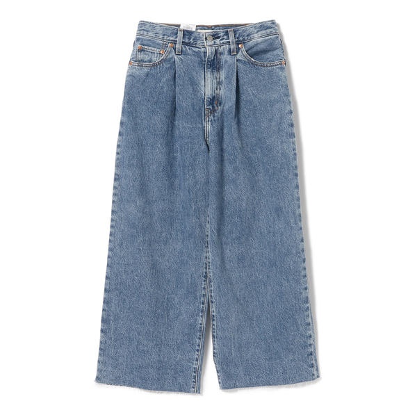 levi's ribcage pleated cropped jeans