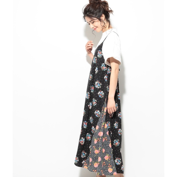 楽天市場 Liberty Vis パネル柄キャミワンピース ビス Vis 丸井 マルイ 楽天市場店