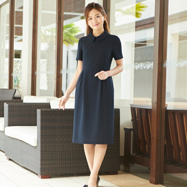 楽天市場 お受験ワンピース 洗えるつけ衿付きお受験ワンピース 見学会 説明会 面接 学校行事 夏 ソリテール Soriteal 丸井 マルイ 楽天市場店