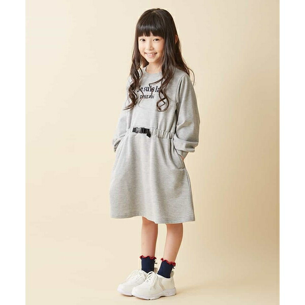 楽天市場 １４０ １５０ ベルト付き裏毛ロゴトレーナーワンピース アー ヴェ ヴェ キッズ A V V 丸井 マルイ 楽天市場店