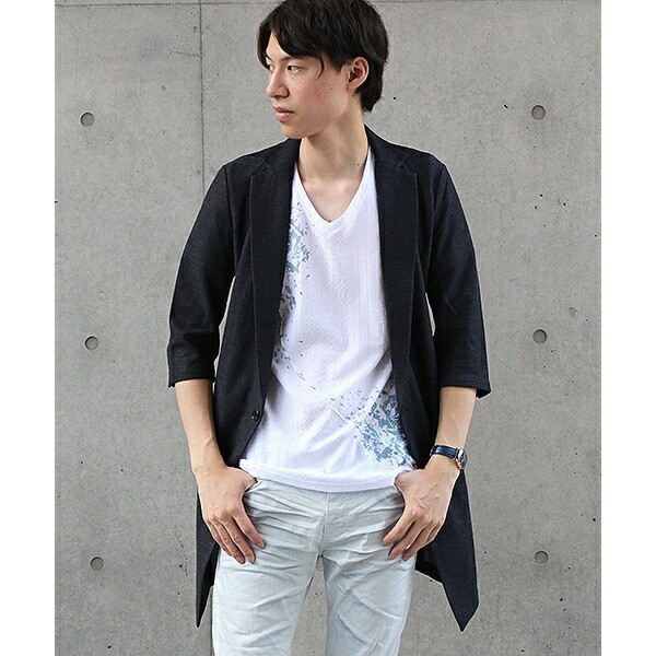 時間指定不可 Zero By Tornado Mart 麻メランジメッシュ7分袖チェスター トルネードマート Tornado Mart 柔らかい Www Nokegyesulete Hu