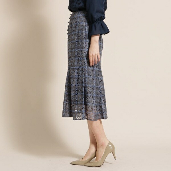 楽天市場 Web 一部店舗限定 Supreme La La シュープリーム ララ フラワーレースチェックスカート アナトリエ Anatelier 丸井 マルイ 楽天市場店