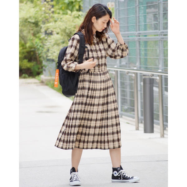 楽天市場 総柄プリント七分袖ワンピース 179 wg 179 Wg 丸井 マルイ 楽天市場店