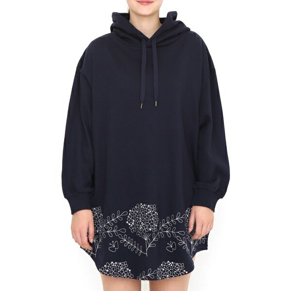 楽天市場 レディース オーバーサイズパーカー ペブリーペタルスインドローイング グラニフ Graniph 丸井 マルイ 楽天市場店