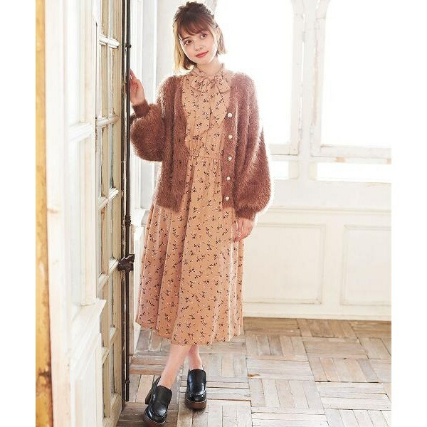 楽天市場 花柄ボウタイプリーツワンピース イング Ingni 丸井 マルイ 楽天市場店