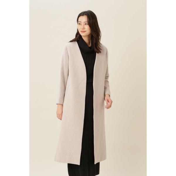 楽天市場 With 2月号掲載 Jetlightノーカラーvコート ナチュラルビューティーベーシック Natural Beauty Basic 丸井 マルイ 楽天市場店