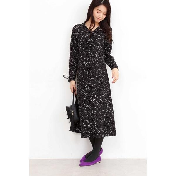 楽天市場 ランダムドットレースアップワンピース エヌ ナチュラルビューティーベーシック N Natural Beauty Basic 丸井 マルイ 楽天市場店