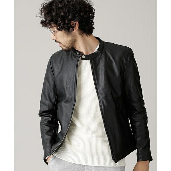 楽天市場 フェイクレザーシングルライダース ナノ ユニバース メンズ Nano Universe 丸井 マルイ 楽天市場店