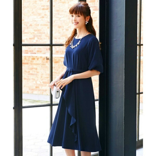 Boutique 丸井 マルイ 店 ラッフルフレアーパフスリーブワンピース 結婚式 お呼ばれ対応フォーマル パーティードレス ルイルエブティック Ruirue