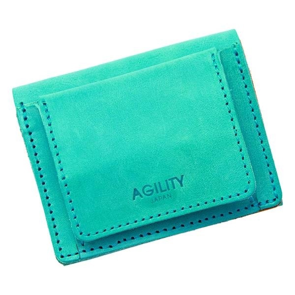 リオン/シビラ(ターコイズ)【折財布 三つ折り】／アジリティー アッファ（AGILITY Affa）