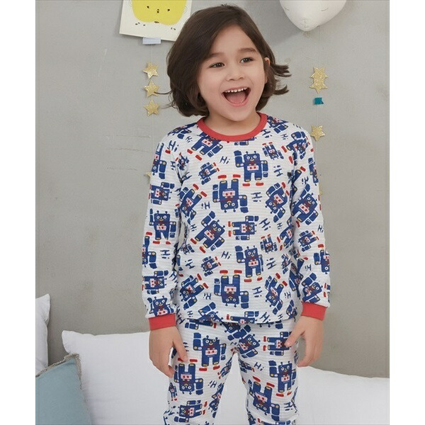 楽天市場 Olomimi正規品 キッズ薄手長袖コットンパジャマ ルームウェア男の子用 2点セット テディショップ キッズ Teddyshop 丸井 マルイ 楽天市場店