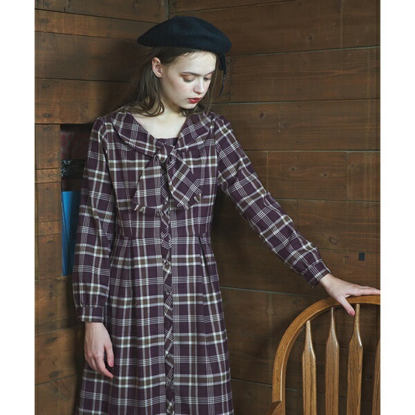 楽天市場 ブランケットチェックスカーフタイワンピース F I N T フィント Fint 丸井 マルイ 楽天市場店