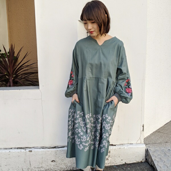 楽天市場 フラワーレースプリント 袖ローズブーケ刺しゅうワンピース スーパーハッカ Super Hakka 丸井 マルイ 楽天市場店