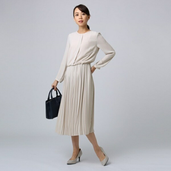 Sale ワンピース アンタイトル Untitled 洗える アムンゼンプリーツワンピース アンタイトル Untitled 丸井 マルイ 店 L