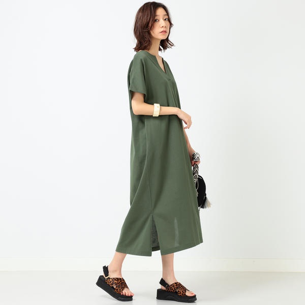 楽天市場 ｌａｃｏｓｔｅ ｂ ｍｉｎｇ ｂｙ ｂｅａｍｓ スリットネック ワンピース ２０ｓｓ ｒ ビーミングライフストア レディース Bming Lifestore W 丸井 マルイ 楽天市場店