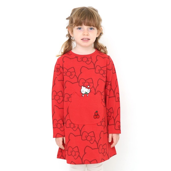 楽天市場 キッズ コラボキッズワンピース ハローキティ シルエットパターン サンリオキャラクターズ グラニフ Graniph 丸井 マルイ 楽天市場店