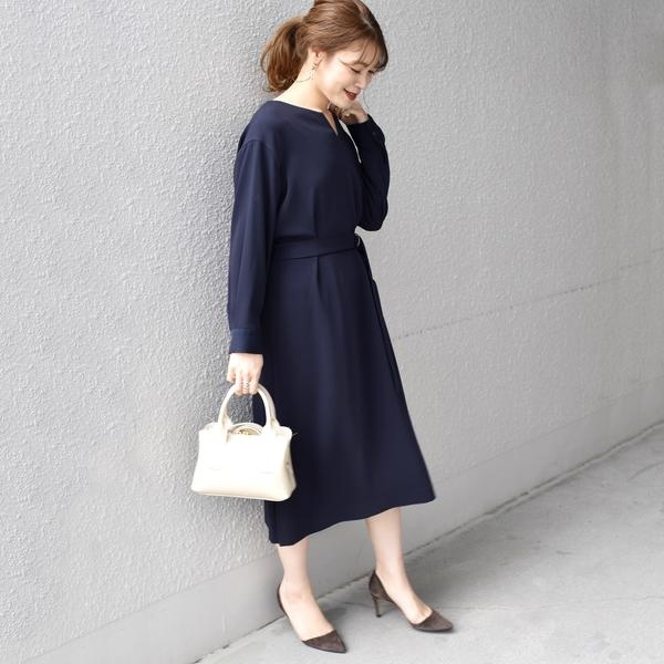 楽天市場 リサイクルポリエステルキーネックワンピース フォーマル対応 シップス レディース Ships For Women 丸井 マルイ 楽天市場店