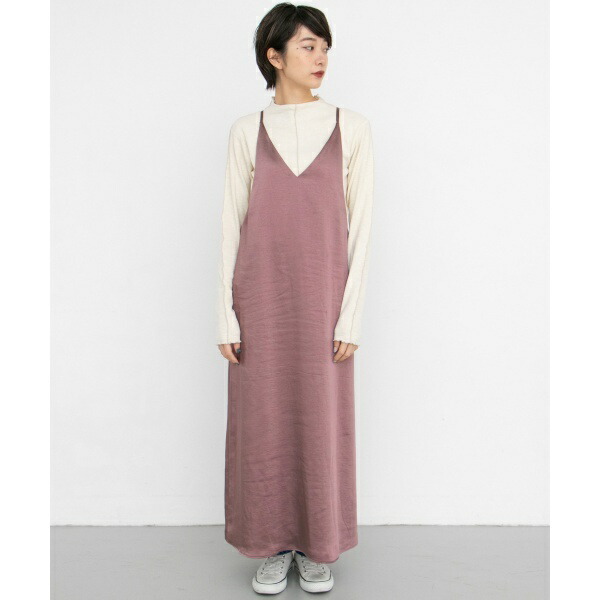 楽天市場 レディスワンピース バックリボンサテンキャミソールワンピース Kbf Kbf 丸井 マルイ 楽天市場店