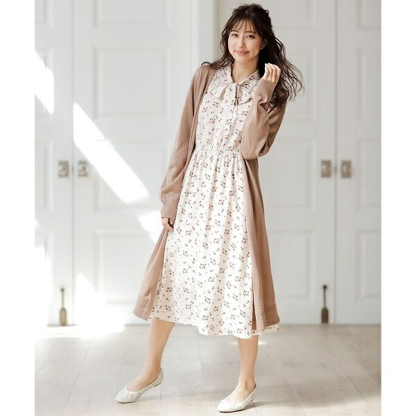 楽天市場 花柄ボウタイワンピース イング Ingni 丸井 マルイ 楽天市場店