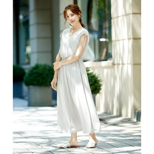 楽天市場 シャーリングスリーブカットワンピース ペルルペッシュ Perle Peche 丸井 マルイ 楽天市場店