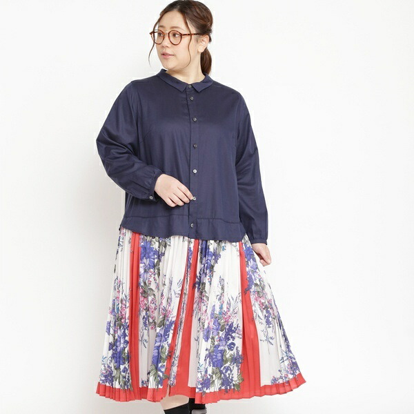 13号 15号 19号 Sale ヴィンテージスカーフプリントミックスワンピース 船柄 花柄 スーパーハッカフィーユ 丸井 マルイ 店 ワンピース ワンピース
