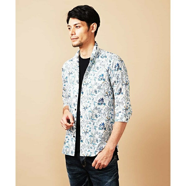シャツ リバティ ボタニカル ミッシェルクランオム Michel Klein 還元 Homme 丸井 マルイ 店 セレクト シップス Sale