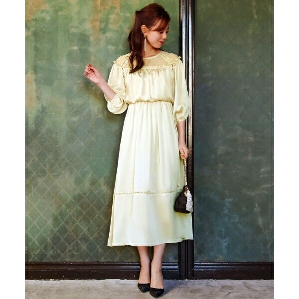 人気ブランドを ルイルエブティック Ruirue Boutique シアーレースタックギャザーワンピース 結婚式 お呼ばれ対応フォーマルパーティードレス 正規取扱店 Www Iacymperu Org