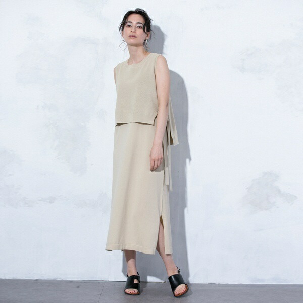 楽天市場 サイドリボンレイヤードニットワンピース オズモーシス Osmosis 丸井 マルイ 楽天市場店