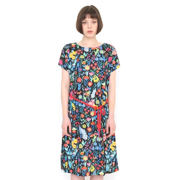 楽天市場 レディース Aラインボートネックワンピース スプリングフラワーズ グラニフ Graniph 丸井 マルイ 楽天市場店