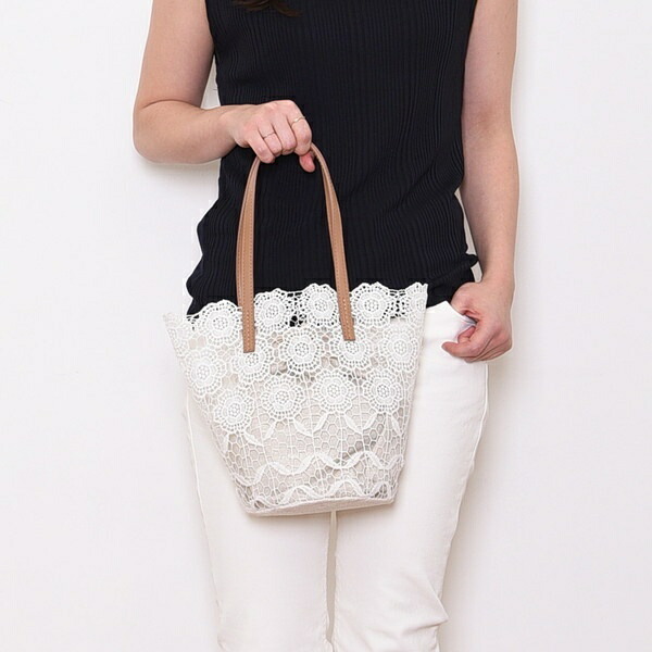 楽天市場 Cooco クーコ かごバッグ レディース トートバッグ 大人 レース 花柄 ミニバッグ クーコ Cooco 丸井 マルイ 楽天市場店