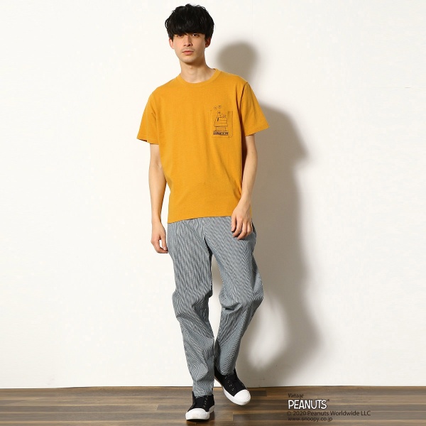 楽天市場 スヌーピー ポケット付半袖ｔシャツ パープル イエロー Purple Yellow 丸井 マルイ 楽天市場店