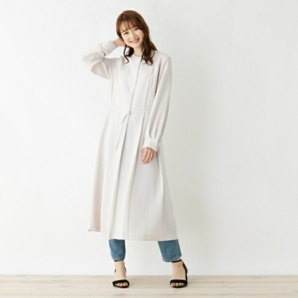 楽天市場 洗える ストレッチｄクロス タックロングワンピース オペークドットクリップ Opaque Clip 丸井 マルイ 楽天市場店