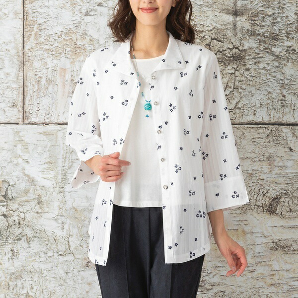 アメリカンシーアイランドコットン ナノユニバース エントリー 小花プリントブラウス リリアンビューティー Liliane 再入荷 Burty 丸井 マルイ 店 Sale リリアンビューティー Liliane Burty