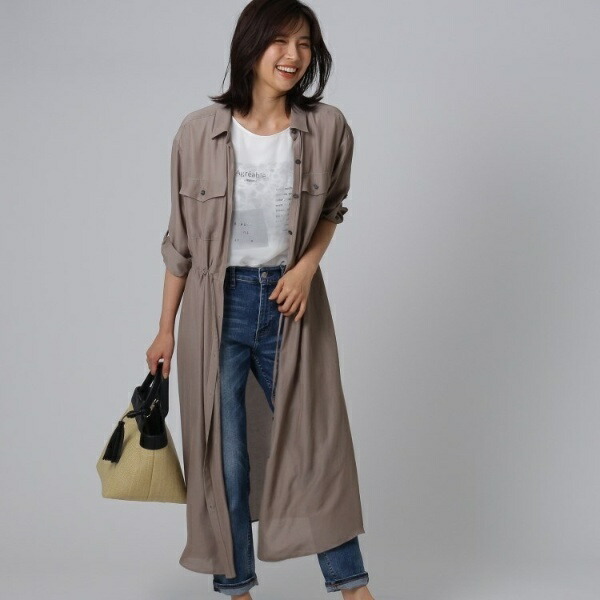 好評にて期間延長 L 洗える ドロストシャツワンピース アンタイトル Untitled To Www Nextcom Co Ug