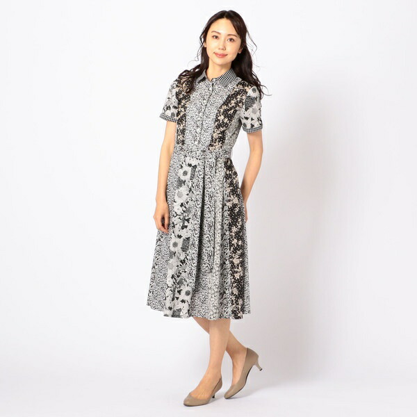 ｗｅｂ限定 還元 リバティプリントパッチワークワンピース スキャパ 全品 マルイ ｌサイズ Scapa 丸井 マルイ 店