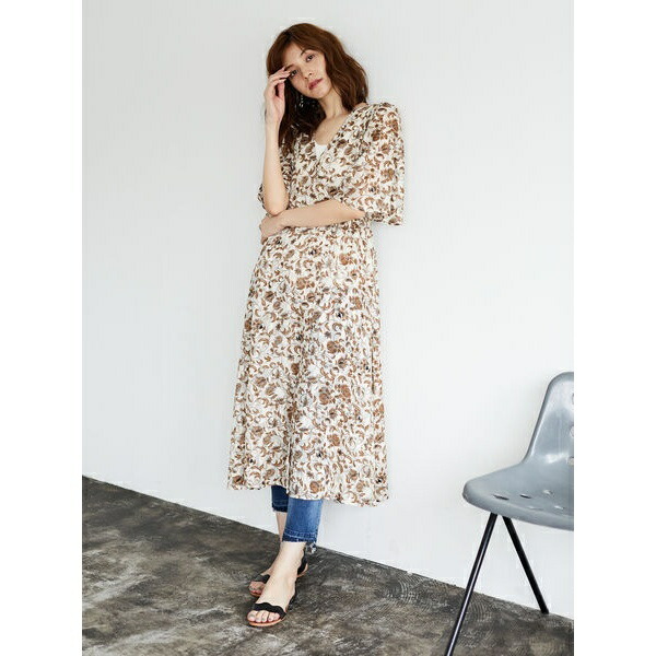 楽天市場 エスニック柄ガウンワンピース イェッカヴェッカ Yecca Vecca 丸井 マルイ 楽天市場店